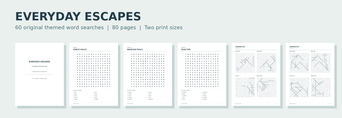 Everyday Escapes Word Search