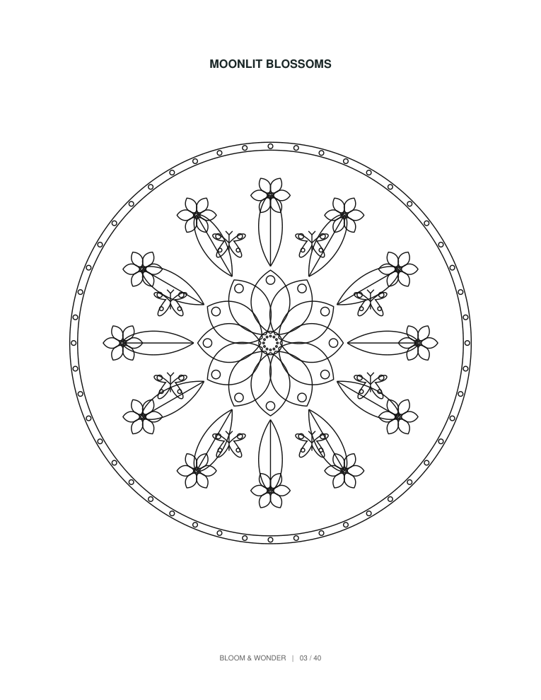 Botanical Colouring Book KDP Interior | 40 Floral Mandala Designs | 82 ...