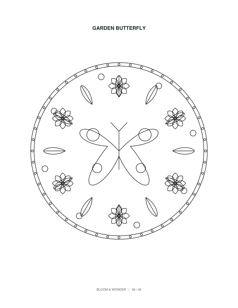 Botanical Colouring Book KDP Interior | 40 Floral Mandala Designs | 82 Pages | 8.5x11 & 8x10 PDF