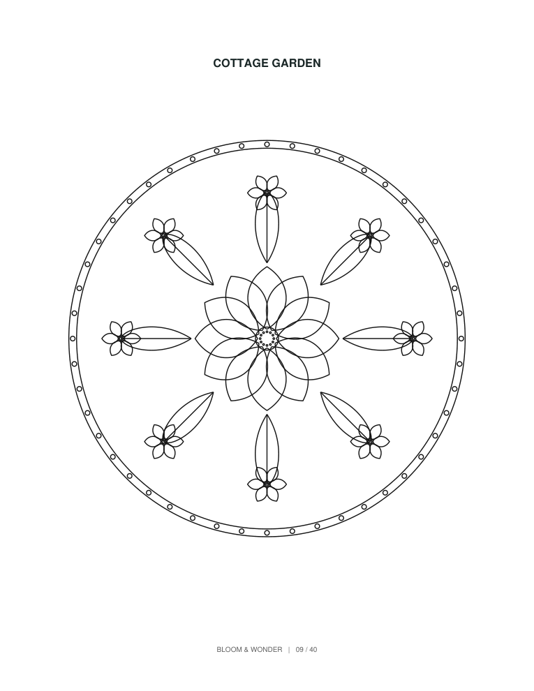Botanical Colouring Book KDP Interior | 40 Floral Mandala Designs | 82 Pages | 8.5x11 & 8x10 PDF