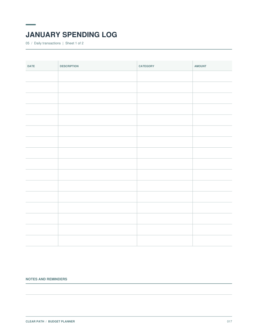 Clear Path Budget Planner