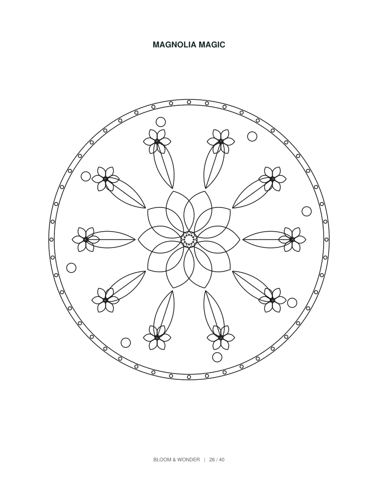 Botanical Colouring Book KDP Interior | 40 Floral Mandala Designs | 82 Pages | 8.5x11 & 8x10 PDF