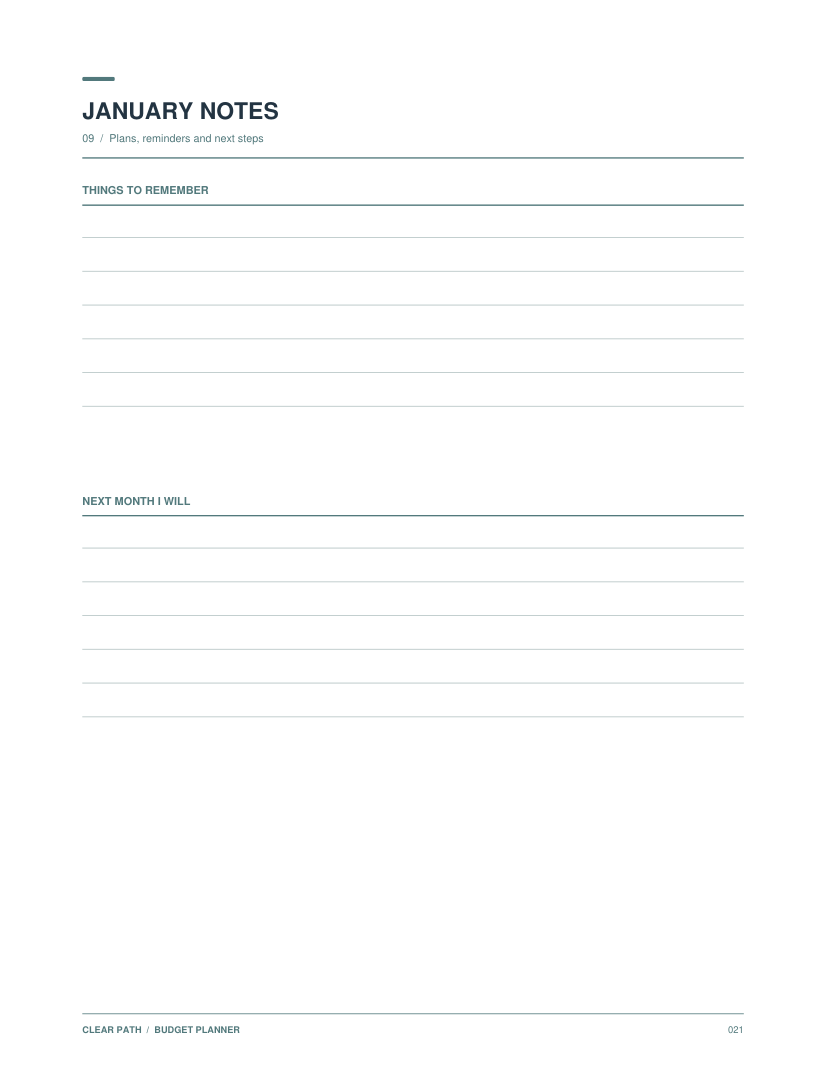 Clear Path Budget Planner